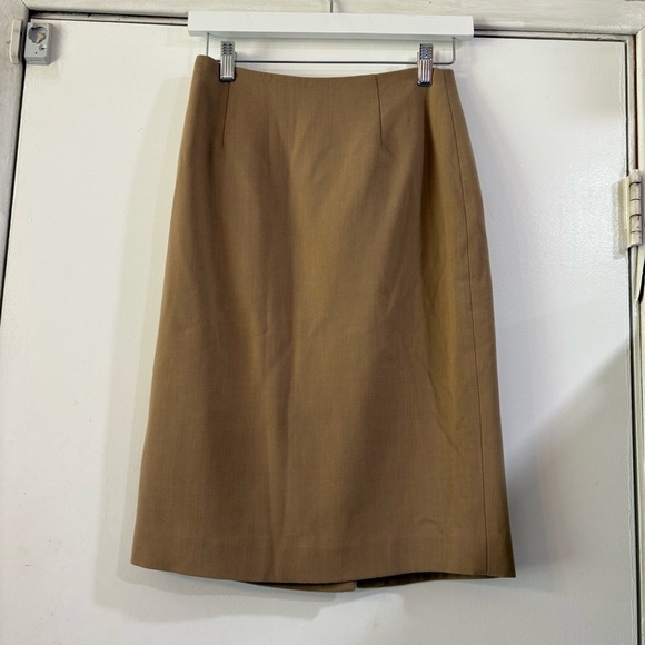 Vintage Dead stock Pencil Skirt Retro Sexy Tan preppy Academia Petite Small 2 - Picture 1 of 8